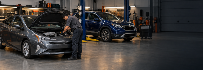 Hybrid vehicle service in the True Way workshop